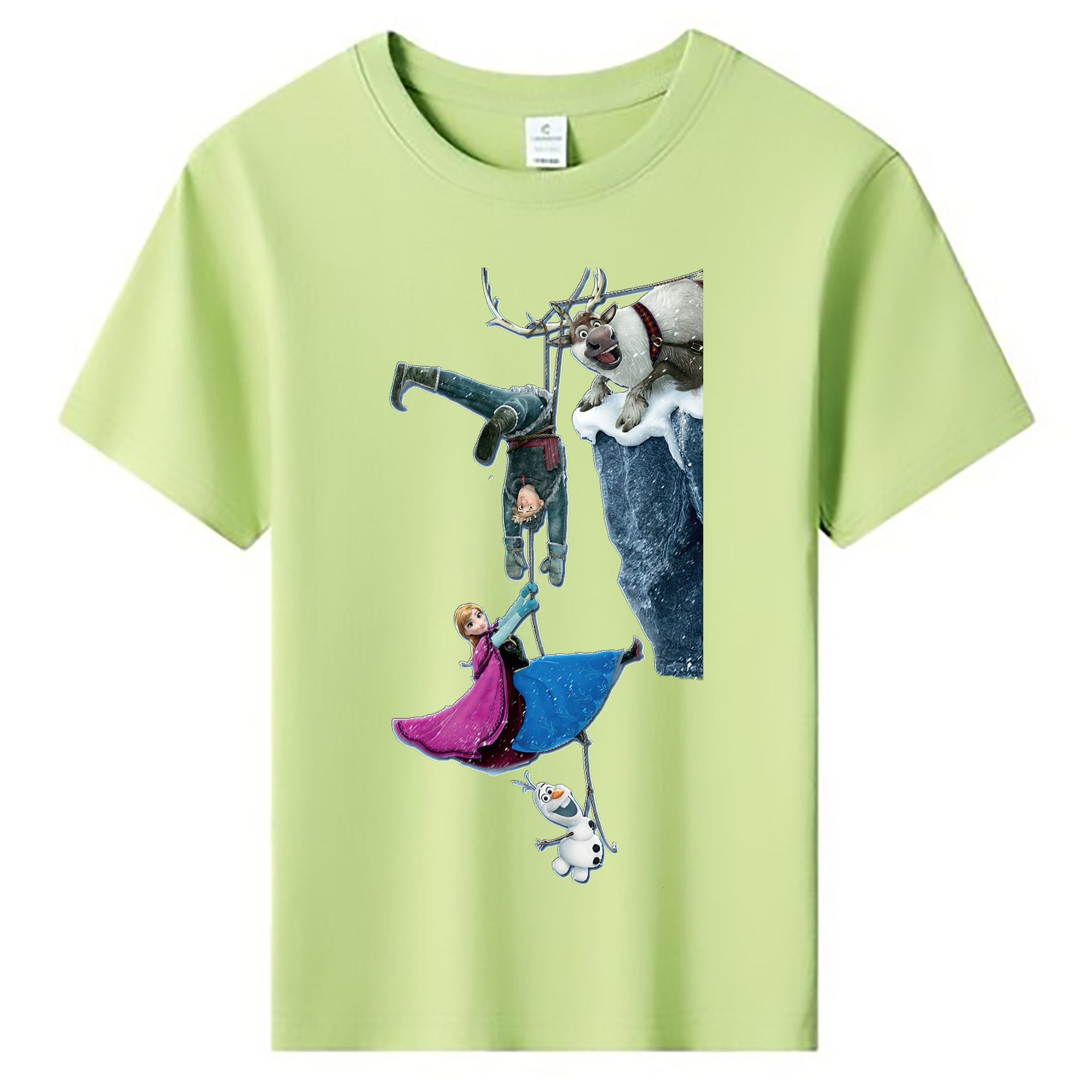 （画像用） アナと雪の女王 アンナ エルサ Frozen Anna Elsa 綿100％キッズTシャツ（フロントプリント）